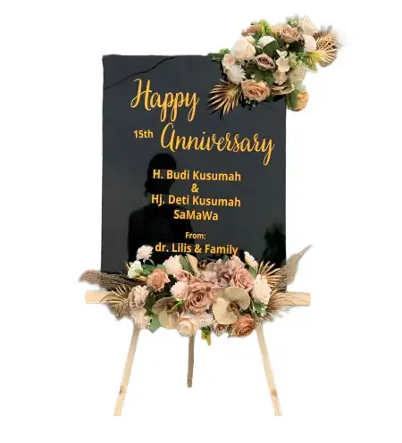 Papan Bunga Akrilik Wedding Venue Jakarta